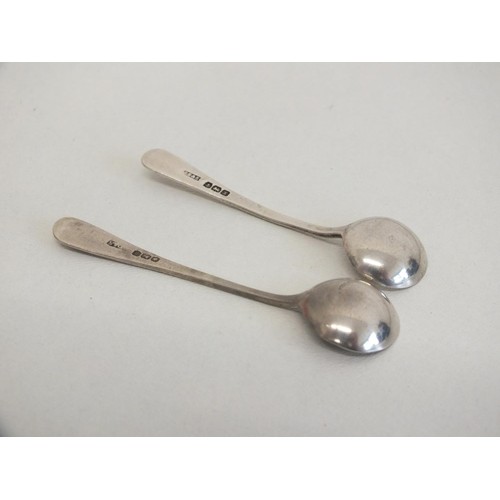 229 - TWO SILVER SALT SPOONS - SHEFFIELD 1919 and BIRMINGHAM 1922