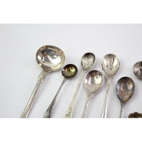 403 - 8 x Antique / Vintage Hallmarked .925 STERLING SILVER Condiment Spoons (34g)