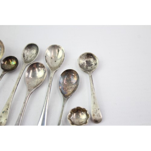 403 - 8 x Antique / Vintage Hallmarked .925 STERLING SILVER Condiment Spoons (34g)