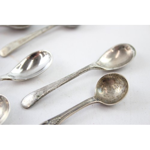 407 - 8 x Antique / Vintage Hallmarked .925 STERLING SILVER Condiment Spoons (43g)