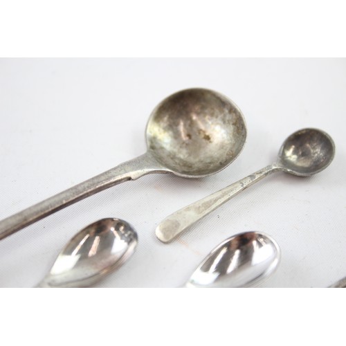 407 - 8 x Antique / Vintage Hallmarked .925 STERLING SILVER Condiment Spoons (43g)