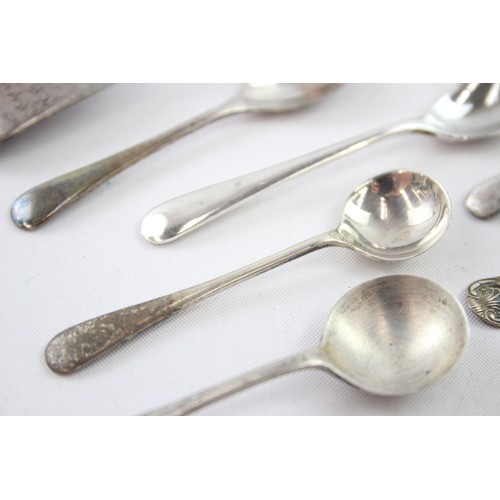 407 - 8 x Antique / Vintage Hallmarked .925 STERLING SILVER Condiment Spoons (43g)