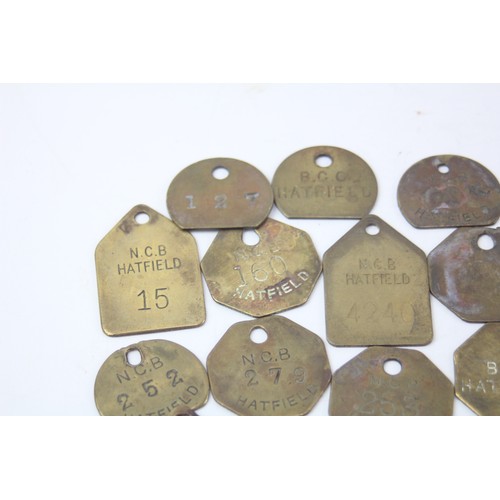 421 - 20 x Brass Pit Checks, Hatfield NCB