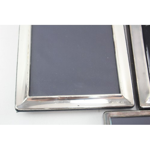 433 - 3 x Hallmarked .925 STERLING SILVER Photo Frames (765g)