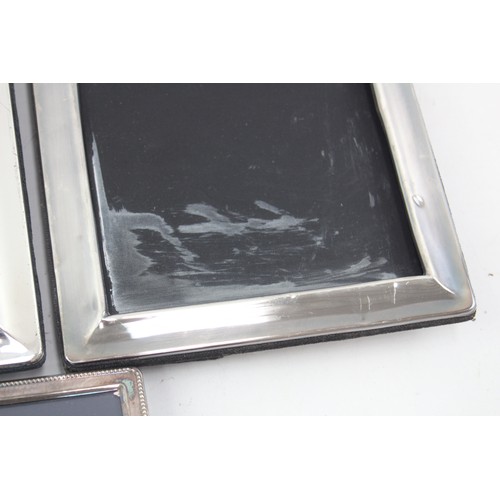 433 - 3 x Hallmarked .925 STERLING SILVER Photo Frames (765g)