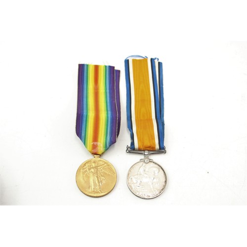 443 - WW1 Medal Pair & Original Ribbons Named 99286 Pte E. Gossop DLI