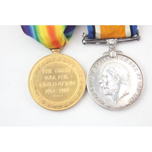 443 - WW1 Medal Pair & Original Ribbons Named 99286 Pte E. Gossop DLI