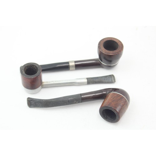 463 - 3 x Assorted Vintage Estate Smoking Pipes Inc. Falcon & Brentwood