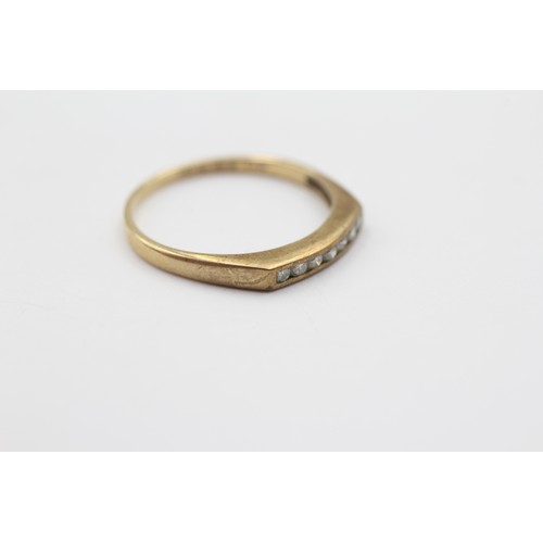 478 - 9ct Gold Diamond Channel Set Half Eternity Ring (1.3g) - Size P