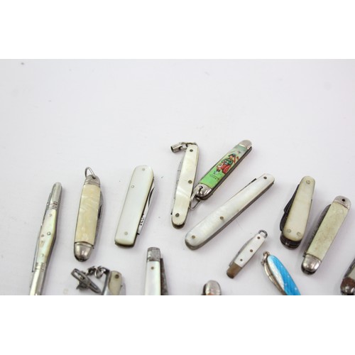 487 - 20 x Vintage Assorted Small Pocket KNIVES Inc Smokers Knives, Pen Knives Etc