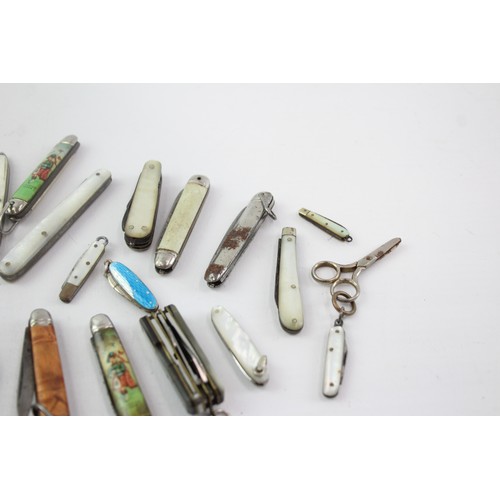 487 - 20 x Vintage Assorted Small Pocket KNIVES Inc Smokers Knives, Pen Knives Etc