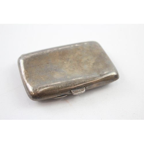 497 - Antique Hallmarked 1921 Birmingham STERLING SILVER Cigarette Case 45g