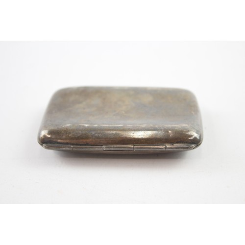 497 - Antique Hallmarked 1921 Birmingham STERLING SILVER Cigarette Case 45g