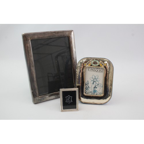 523 - 3 x Hallmarked .925 STERLING SILVER Photo Frames (685g)