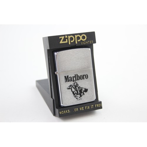 526 - Boxed Vintage 1985 Marlboro Advertising ZIPPO Cigarette Lighter