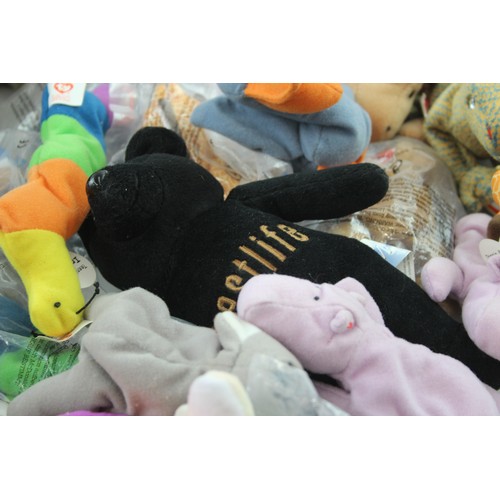 535 - Job Lot Of Assorted TY Beanie Babies SOFT TOYS Inc Labels & Tags Etc