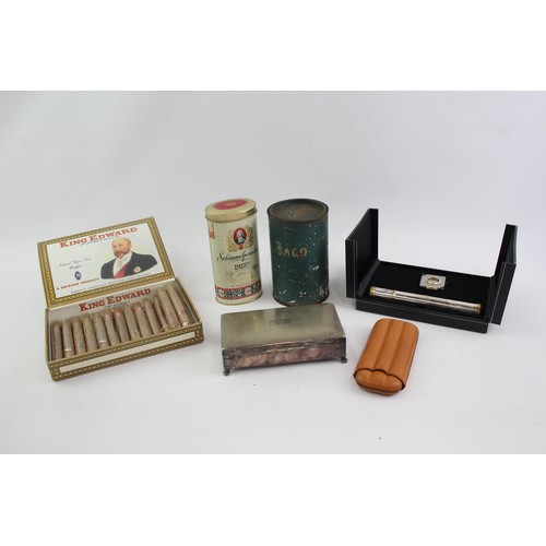 541 - Job Lob Assorted Vintage TOBACCIANA inc Cigars, Aristocrat Cigarette Box, Cutter