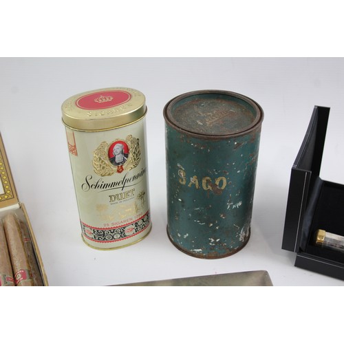 541 - Job Lob Assorted Vintage TOBACCIANA inc Cigars, Aristocrat Cigarette Box, Cutter