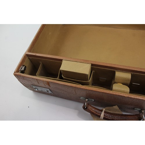 542 - Vintage Suitcase with Opening Front Compartment, Latches & Handle