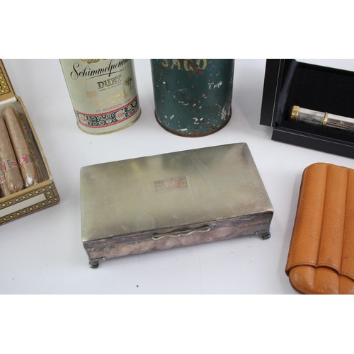 541 - Job Lob Assorted Vintage TOBACCIANA inc Cigars, Aristocrat Cigarette Box, Cutter