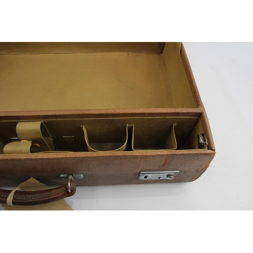 542 - Vintage Suitcase with Opening Front Compartment, Latches & Handle