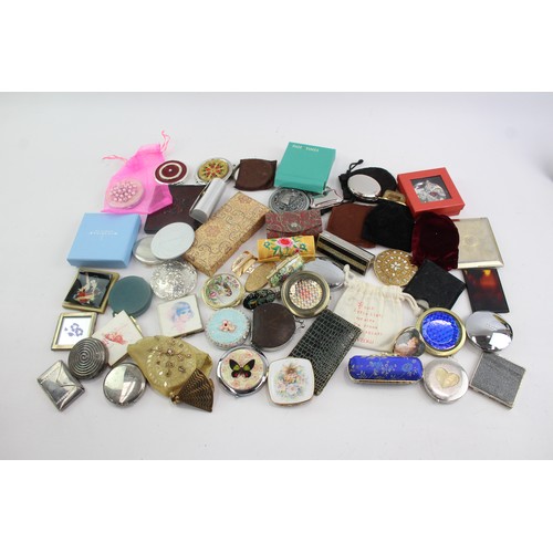 543 - 35 x Assorted Ladies Vanity MIRRORS Inc Vintage, Compact, Lip Mirrors, KIGU etc