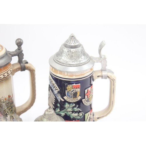 553 - 7 x Vintage BREWERIANA Ceramics Inc Steins, Toby Jug, Fishing Motif, Etc