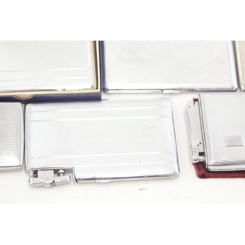 563 - 20 x Assorted Vintage TOBACCIANA Cigarette Cases inc Silver Plate, Engraved etc