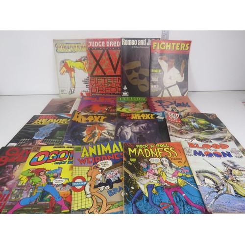 221 - COLLECTORS  ADULT COMICS INCLUDES- BIG BANG COMIS No1, TAPPING THE VEIN, BLOOD ON THE MOOD, STREETQU... 