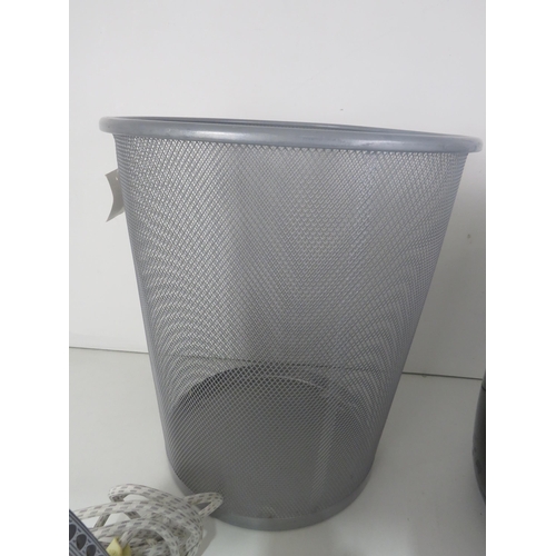 329 - LARGE OFFICE WASTE BIN, TOWER FRYER, HUMIDIFIER, TEFAL IRON