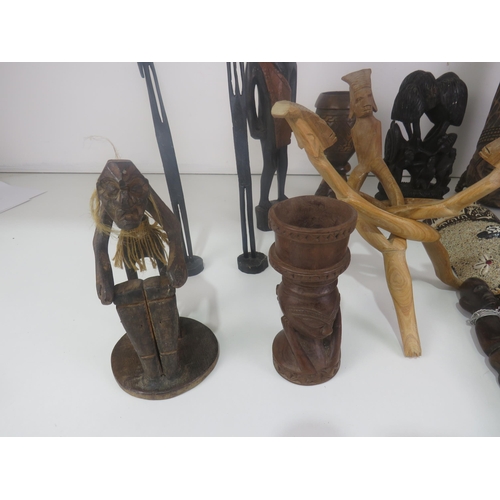 338 - LARGE SELECTION OF AFRICAN FIGURES