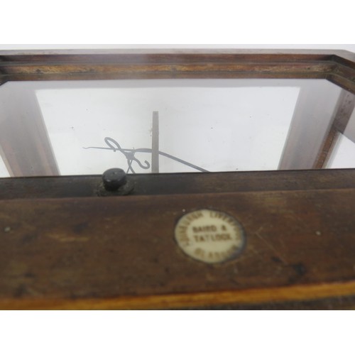 288 - SCIENTIFIC SCALES IN WOOD AND GLASS DISPLAY CASE WITH ACCESSORIES INCLUDES GERTLING LONDON WOODEN BO... 