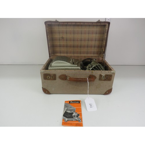 292 - PAXIMAT ELECTRIC SLIDE PROJECTOR WITH CASE, ACCESSORIES AND INSTRUCTIONS