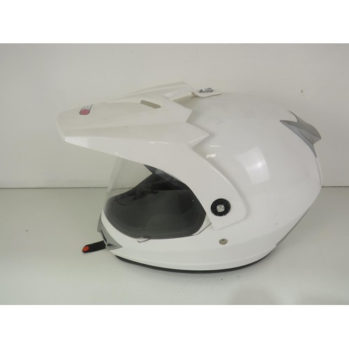 297 - TUZO WHITE MOTORCYCLE HELMET