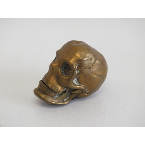 279 - BRASS SKULL VESTA CASE