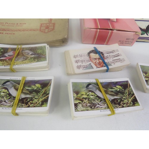 367 - TWO TRAYS OF CIGARETTE CARDS AND ALBUMS