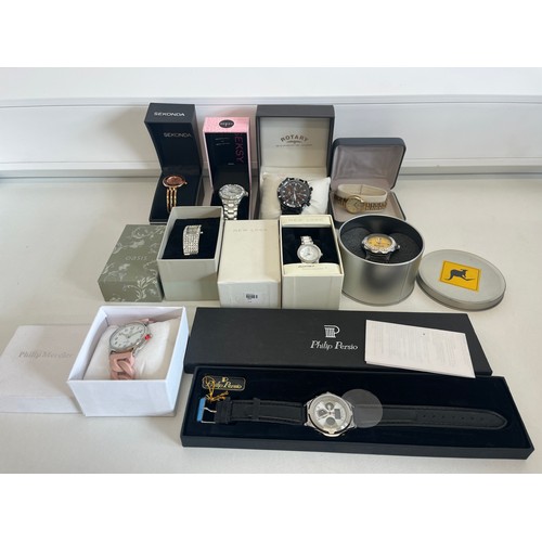 392 - 9x BOXED WATCHES TO INCLUDE SEKONDA, PHILIP MERCIER ETC