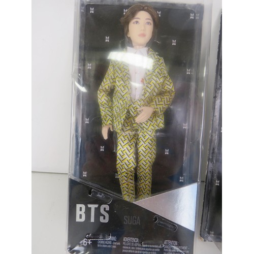 114 - 2 x BTS DOLLS SUGA AND V NEW IN BOX