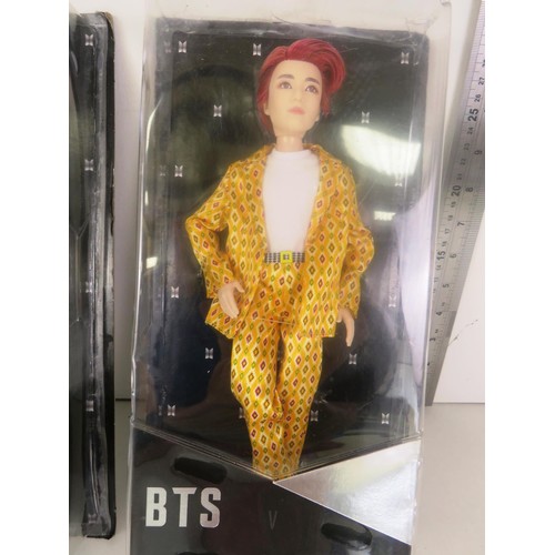 114 - 2 x BTS DOLLS SUGA AND V NEW IN BOX