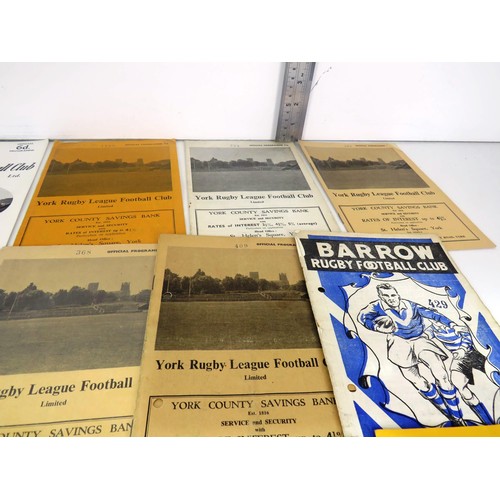 130 - 50 x RUGBY LEAGUE PROGRAMMES