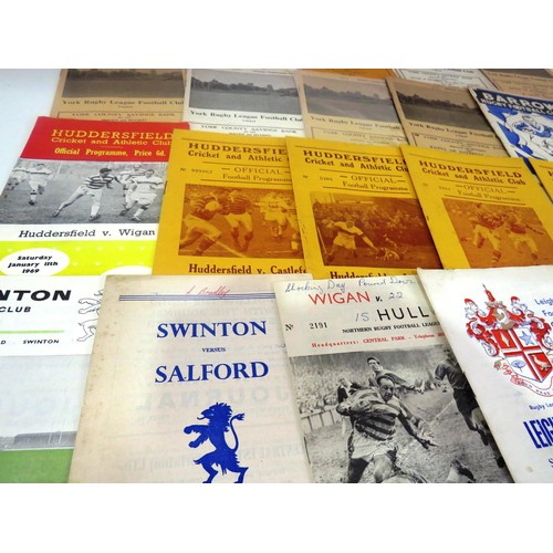 130 - 50 x RUGBY LEAGUE PROGRAMMES