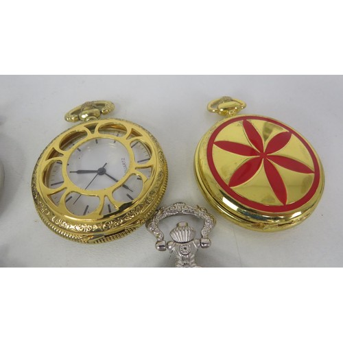 138 - 10 x QUARTZ POCKET WATCHES LIKE NEW- NEEDS BATTERY