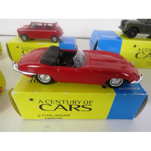 58 - 14 x HACHETTE SPECIAL EDITION- A CENTURY OF CARS ALL BOXED INCLUDES AUSTIN A35, LAND ROVER, MINI COO... 