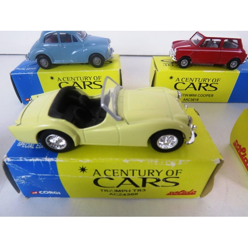 58 - 14 x HACHETTE SPECIAL EDITION- A CENTURY OF CARS ALL BOXED INCLUDES AUSTIN A35, LAND ROVER, MINI COO... 