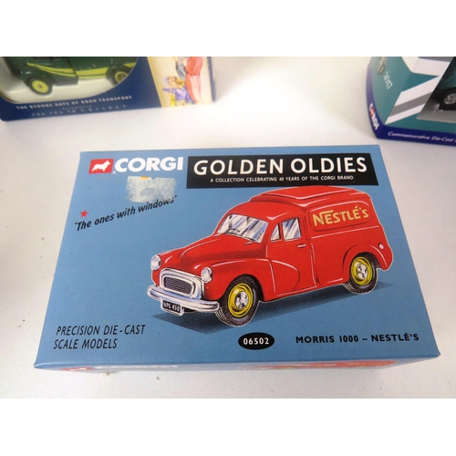 72 - 8 x BOXED DIECAST INCLUDES CORGI GOLDEN OLDIES, MAISTO ASTON MARTIN ETC