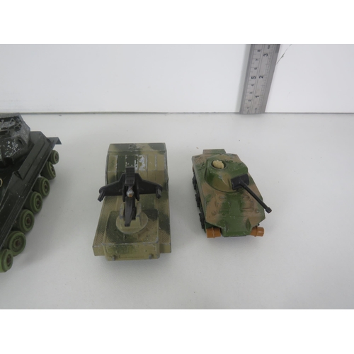 149 - 9 x DIECAST ARMY VEHICLES, CRESCENT AND MATCHBOX (OLD)