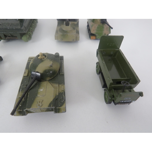 149 - 9 x DIECAST ARMY VEHICLES, CRESCENT AND MATCHBOX (OLD)