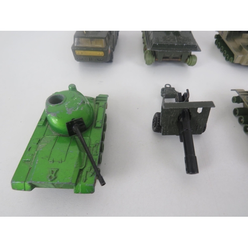 149 - 9 x DIECAST ARMY VEHICLES, CRESCENT AND MATCHBOX (OLD)