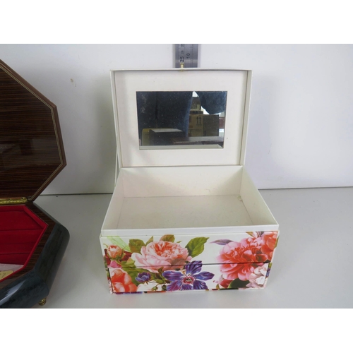 150 - SELECTION OF JEWLLERY BOXES INCLUDES GUCCI, MUSICAL, WOODEN ETC