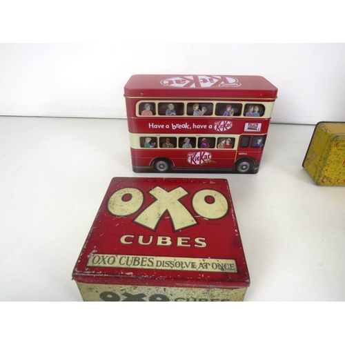 152 - VINTAGE TINS INCLUDES BARLEY SUGAR, OXO, JOHN BULL  ETC